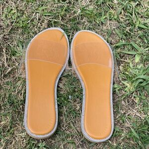 Women Clear Strap Slide Sandals, Jelly Fashion Sandals